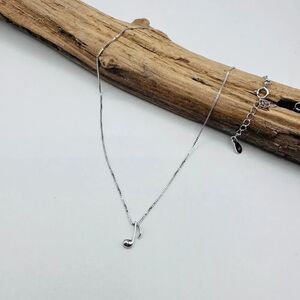 Sterling Silver Music Note Necklace